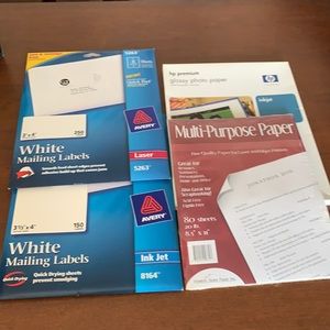 Office Supplies, Mailing Labels, Photo Paper, Printing Paper